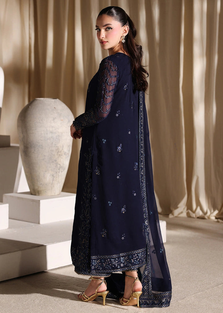 Buy Now Luxe Embroidered Chiffon '26 by Azure | Nova Night Online in US, UK, Canada, France, Italy, Germany, Greece, Sweden, Africa & Worldwide at Empress.