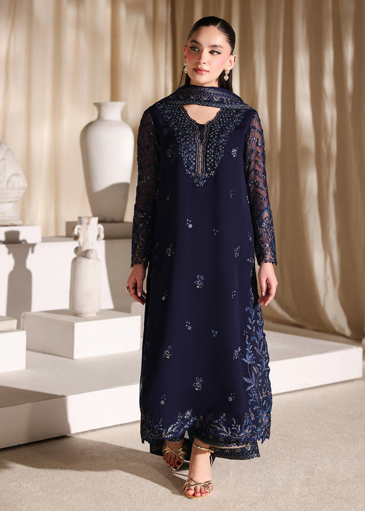 Buy Now Luxe Embroidered Chiffon '26 by Azure | Nova Night Online in US, UK, Canada, France, Italy, Germany, Greece, Sweden, Africa & Worldwide at Empress.