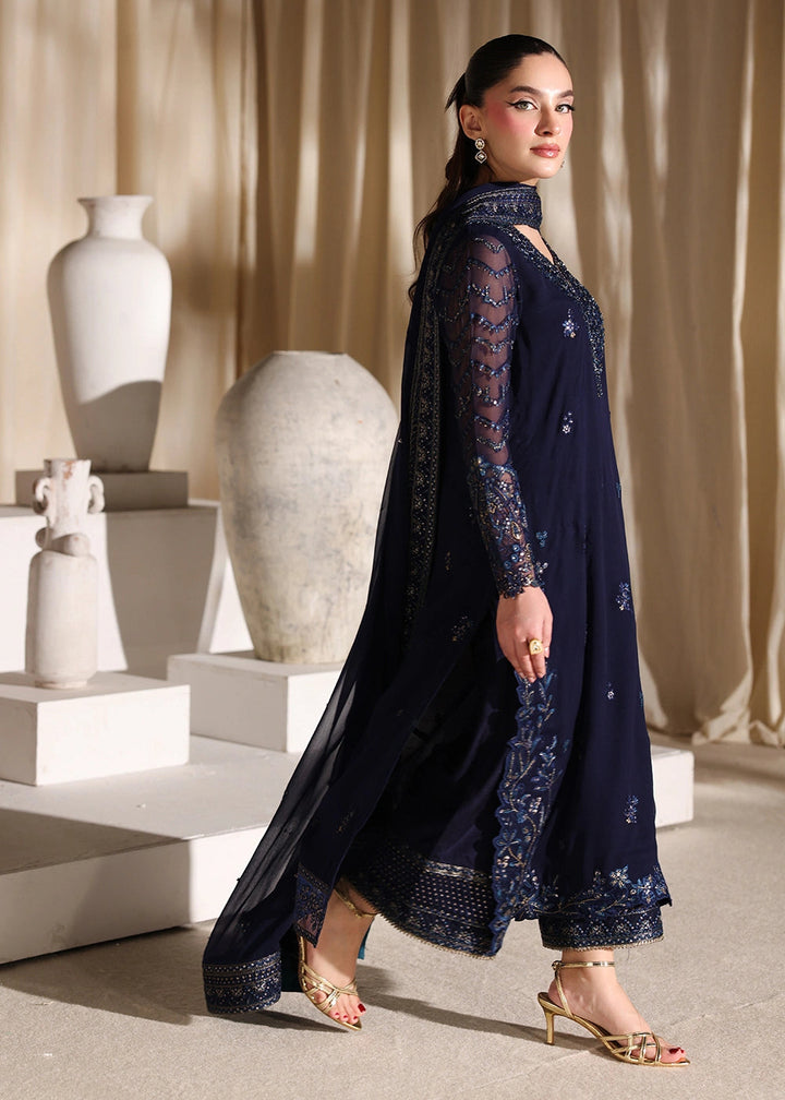 Buy Now Luxe Embroidered Chiffon '26 by Azure | Nova Night Online in US, UK, Canada, France, Italy, Germany, Greece, Sweden, Africa & Worldwide at Empress.