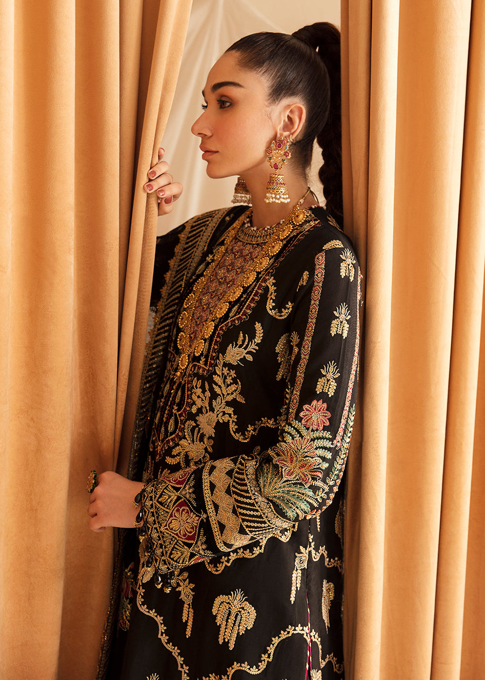 Buy Now Black Pakistani Palazzo Suit | Ayzel | Fleur De Lis Formals’23 | Zenith Online in USA, UK, Canada & Worldwide at Empress Clothing. 