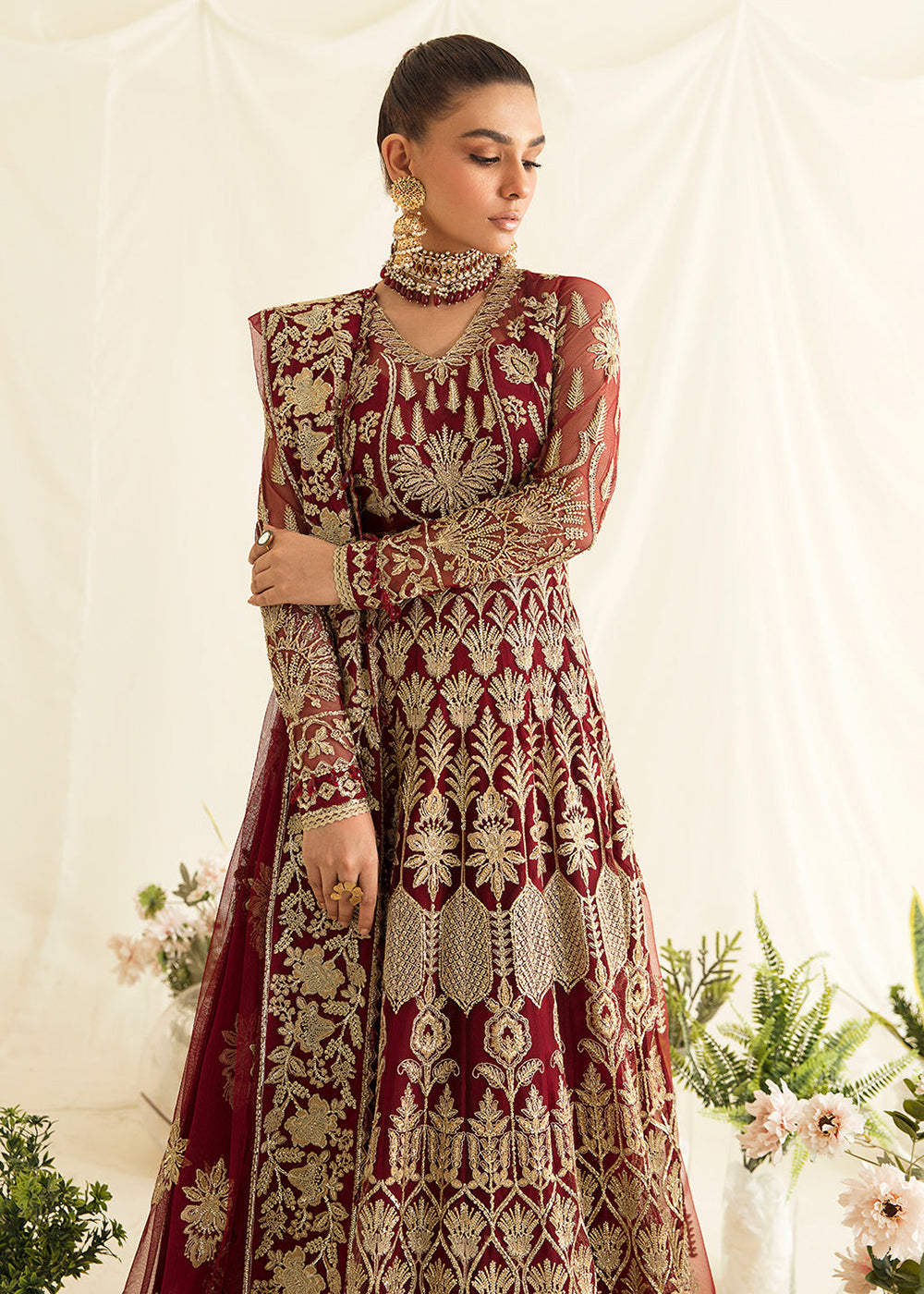 Pakistani Dresses Yellow And Maroon Dress Pakistani Wedding Dress Embroidered Anarkali Indian Outfit/ Red And Orange Pakistani Dresses Yellow And Maroon Dress Pakistani Wedding Dress Embroidered Anarkali Indian Outfit/ Red And Orange