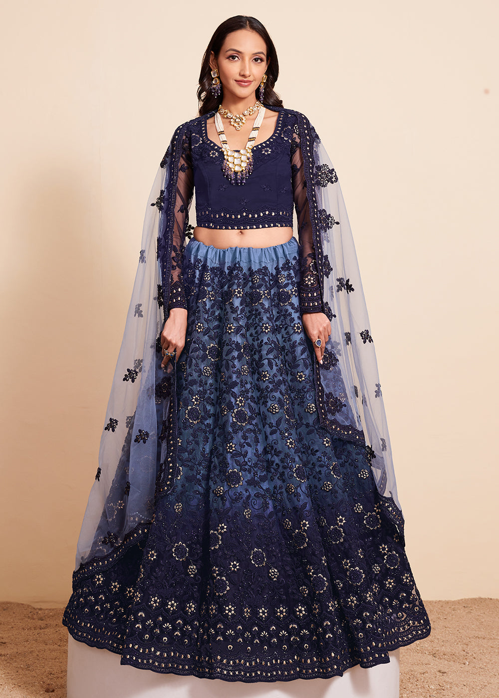 Buy Bridal Lehenga Choli Malai Silk Lehenga Work Sequins and Thread  Embroidery Work Stitched With Can-can Choli Party Wear Choli Online in  India 
