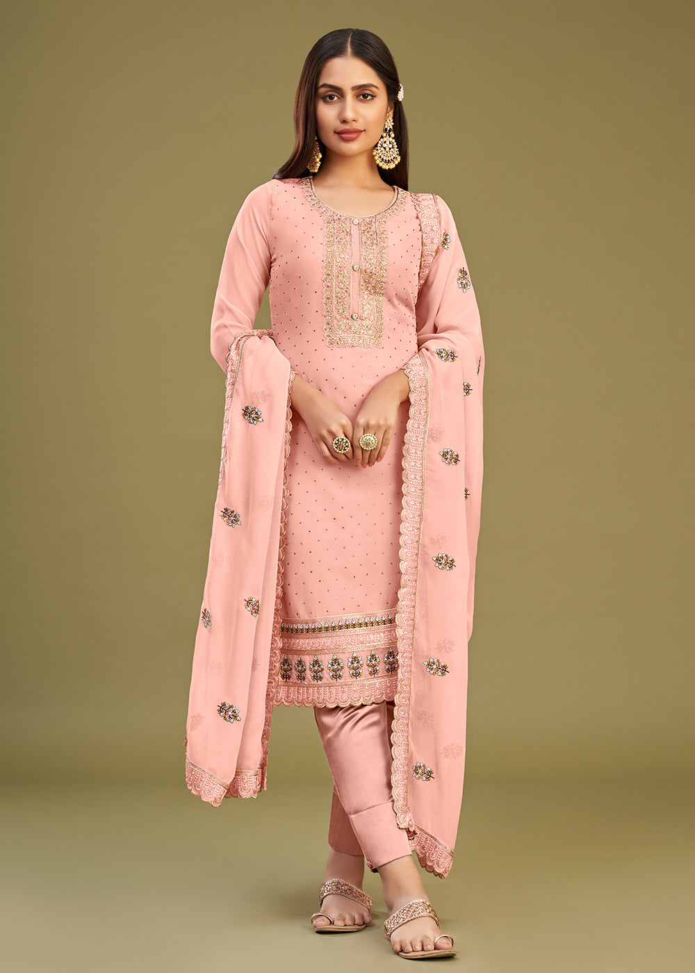 Pink salwar kameez hot sale online shopping