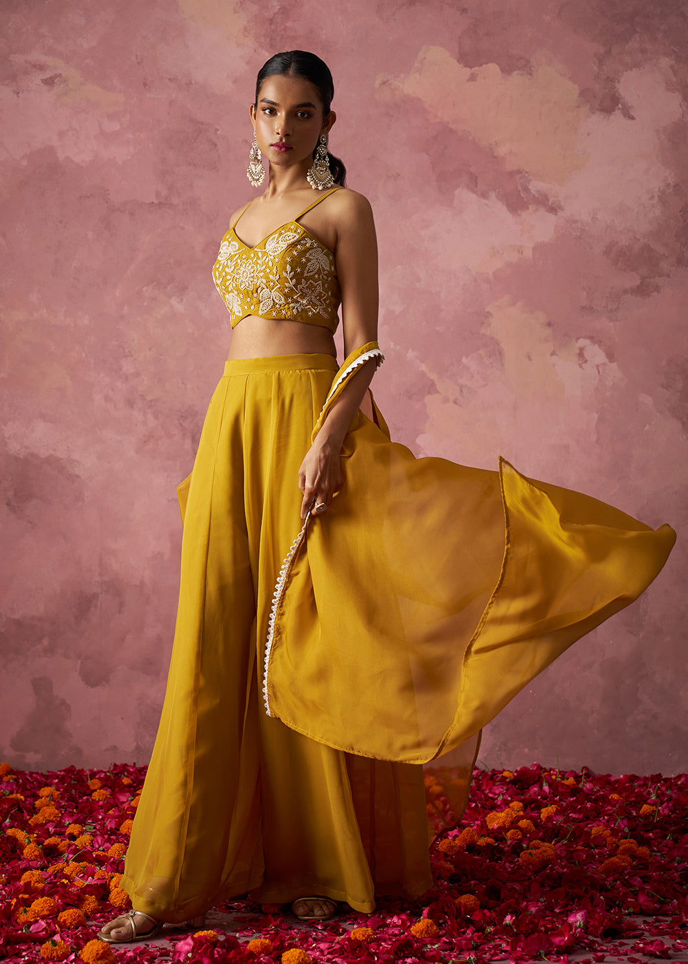 sarara dress party wear yellow colour Yellow Salwar Suit Designs