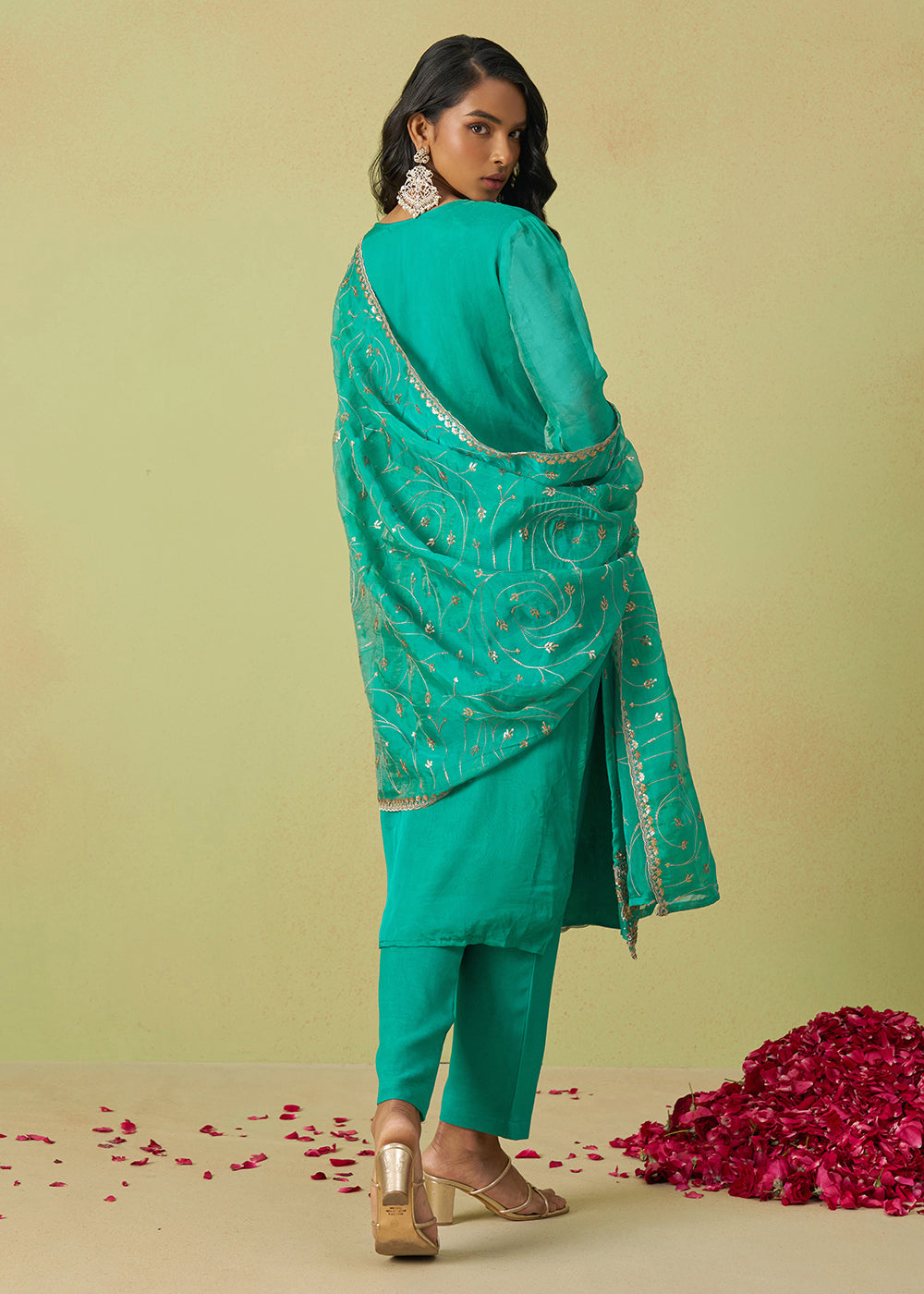 Buy Now Festive Wear Blue Pure Shimmer Organza Salwar Suit Online in USA, UK, Canada, Germany, Italy, UAE & Worldwide at Empress Clothing. 