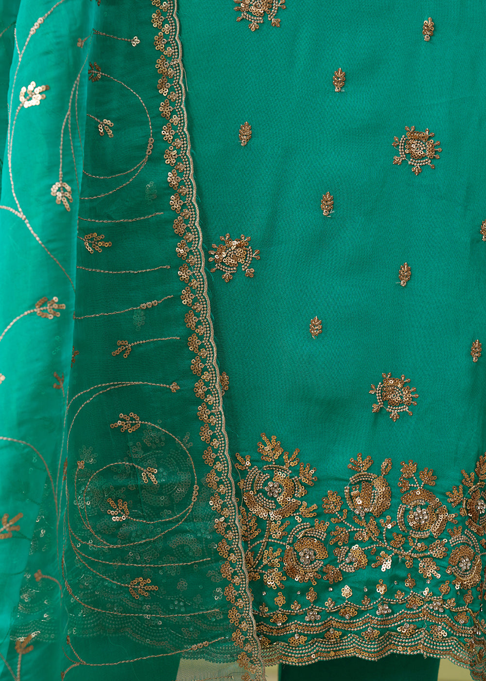 Buy Now Festive Wear Blue Pure Shimmer Organza Salwar Suit Online in USA, UK, Canada, Germany, Italy, UAE & Worldwide at Empress Clothing. 