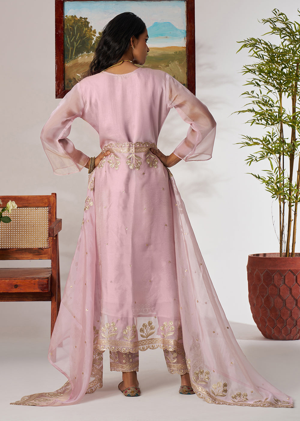 Buy Now Pakistani Style Lavender Embroidered Pant Style Suit Online in USA, UK, Canada, Germany, Italy, UAE, France & Worldwide at Empress Clothing. 