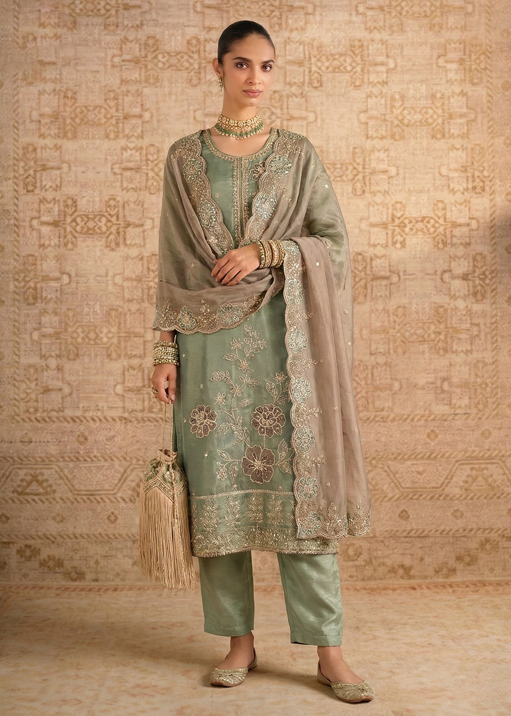 Buy Now Blue Pure Shimmer Silk Designer Salwar Kurta Set Online in US, UK, Canada, Netherlands, Germany, Italy, France, Sweden, UAE & Worldwide at Empress.