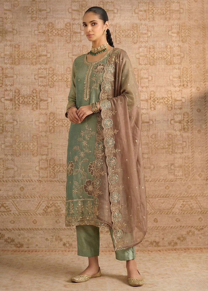 Buy Now Blue Pure Shimmer Silk Designer Salwar Kurta Set Online in US, UK, Canada, Netherlands, Germany, Italy, France, Sweden, UAE & Worldwide at Empress.