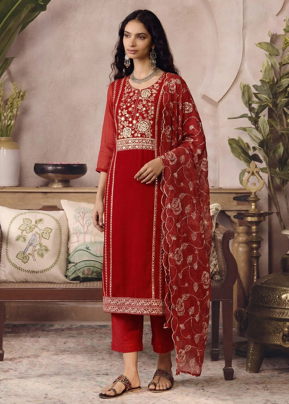 Buy Now Orange Pure Organza Festive Style Salwar Kurta Set Online in US, UK, Canada, Netherlands, Germany, Italy, France, Sweden, Denmark & Worldwide at Empress.