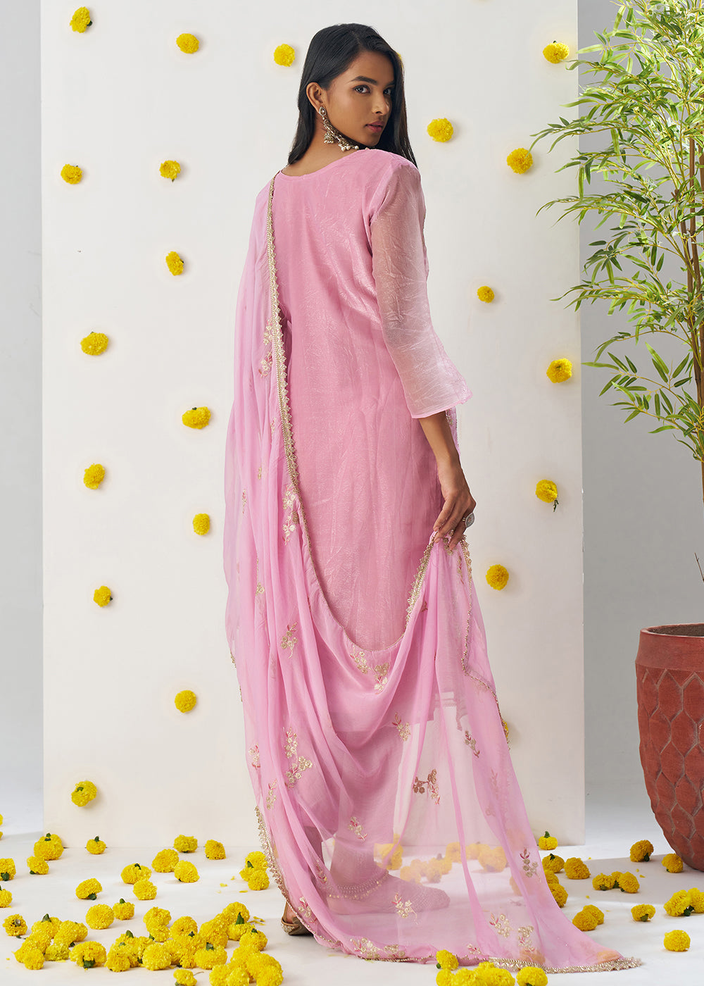 Buy Now Rose Pink Fancy Crush Embroidered Festive Salwar Suit Online in USA, UK, Canada, Germany, Italy, France, Austria, UAE & Worldwide at Empress Clothing.