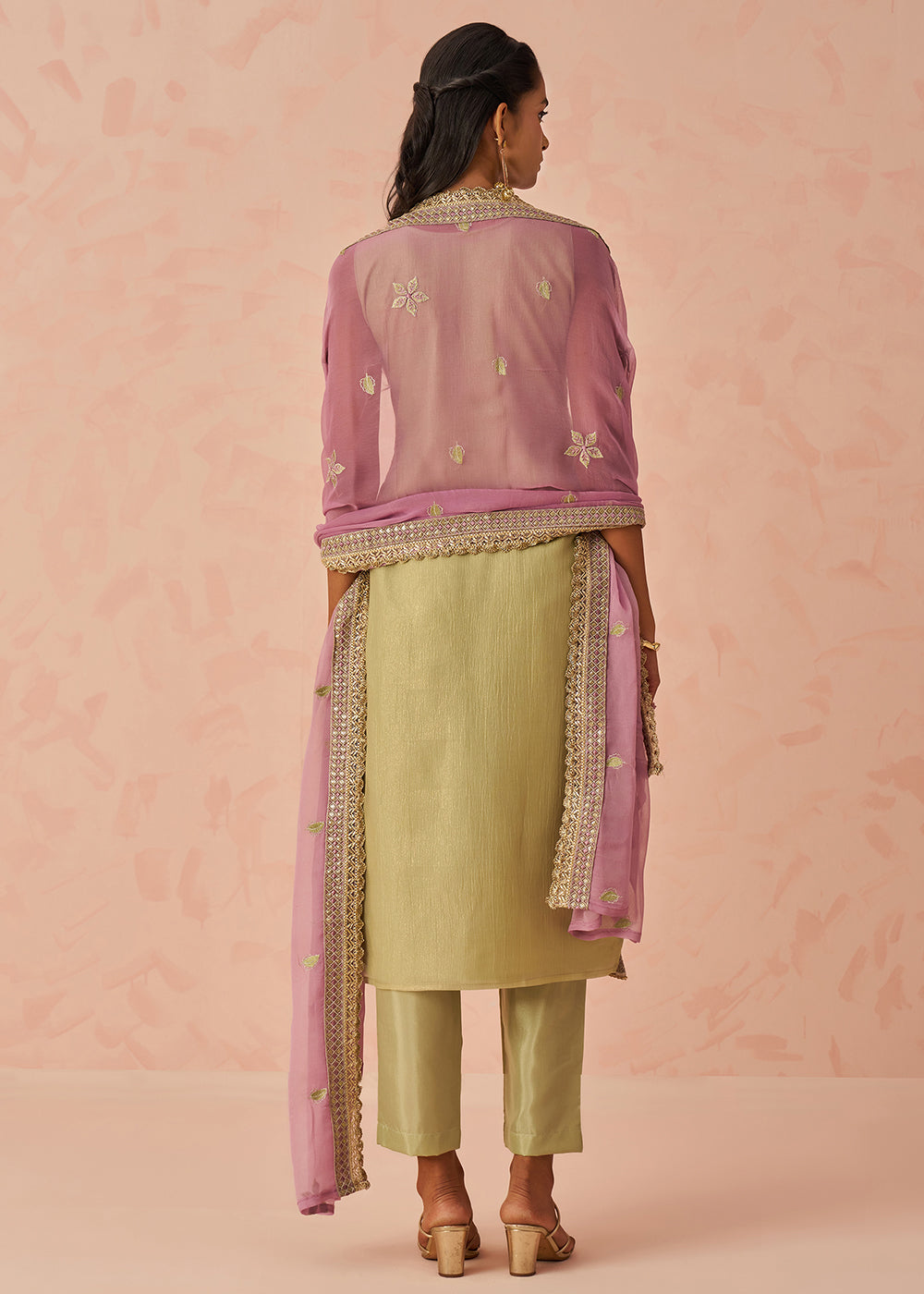 Buy Now Green Fancy Crush Embroidered Festive Salwar Kurta Suit Online in USA, UK, Canada, Germany, Italy, France, Austria, UAE & Worldwide at Empress Clothing.