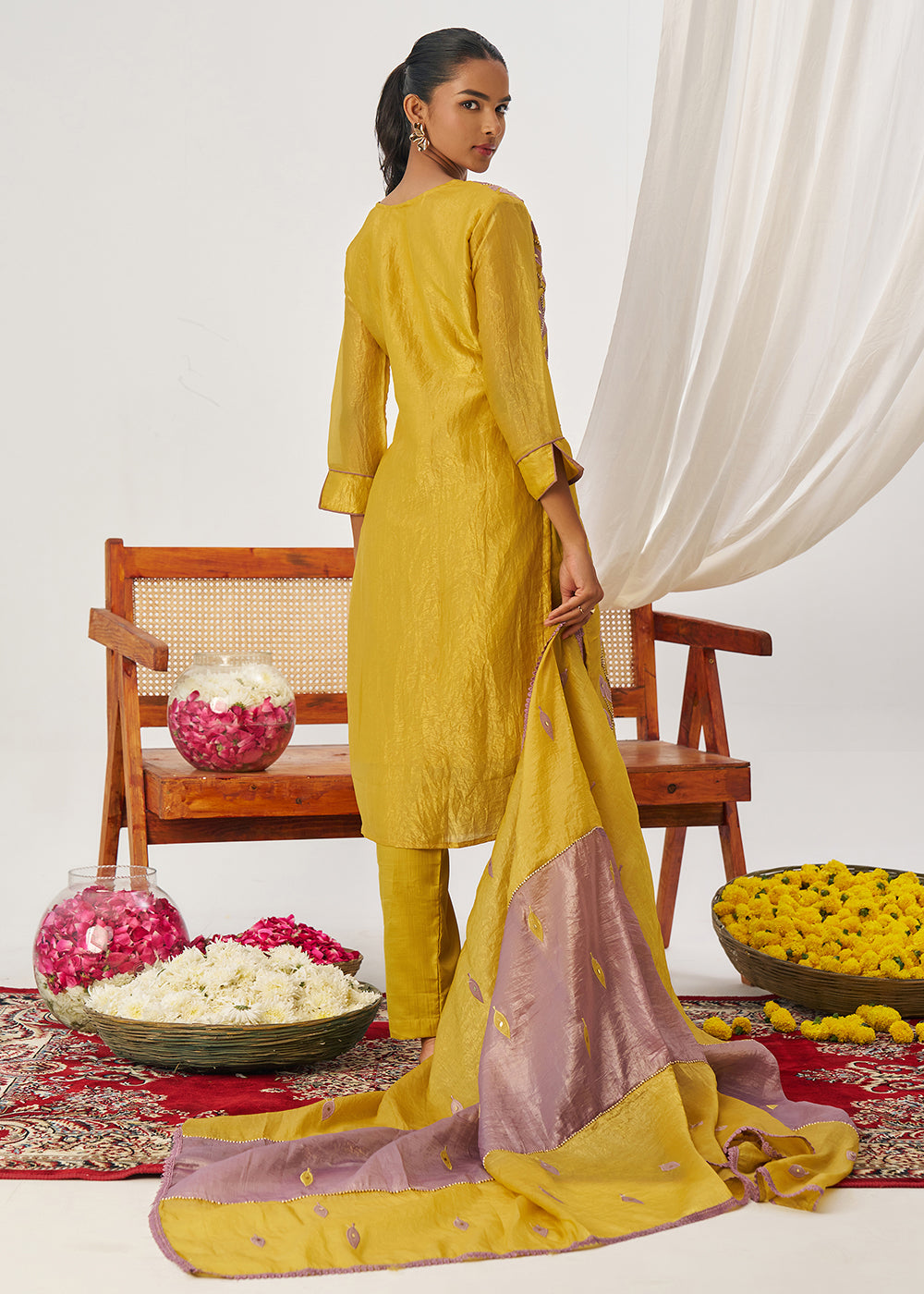 Buy Now Mauve & Mustard Fancy Crush Pant Style Salwar Suit Online in US, UK, Canada, Germany, Italy, France, Austria, Denmark, Australia & Worldwide at Empress.