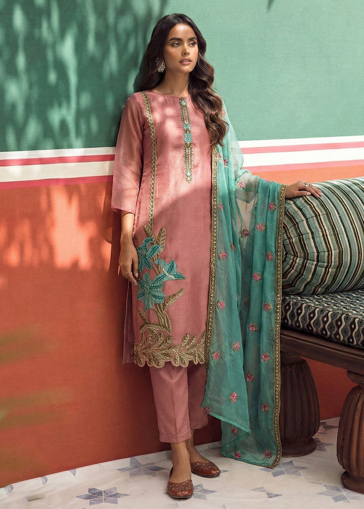 Buy Now Pink Fancy Zari Fabric Pant Style Salwar Suit Online in New York, Los Angeles, San Jose, Chicago, Houston, Fremont, Dubai & Worldwide at Empress.