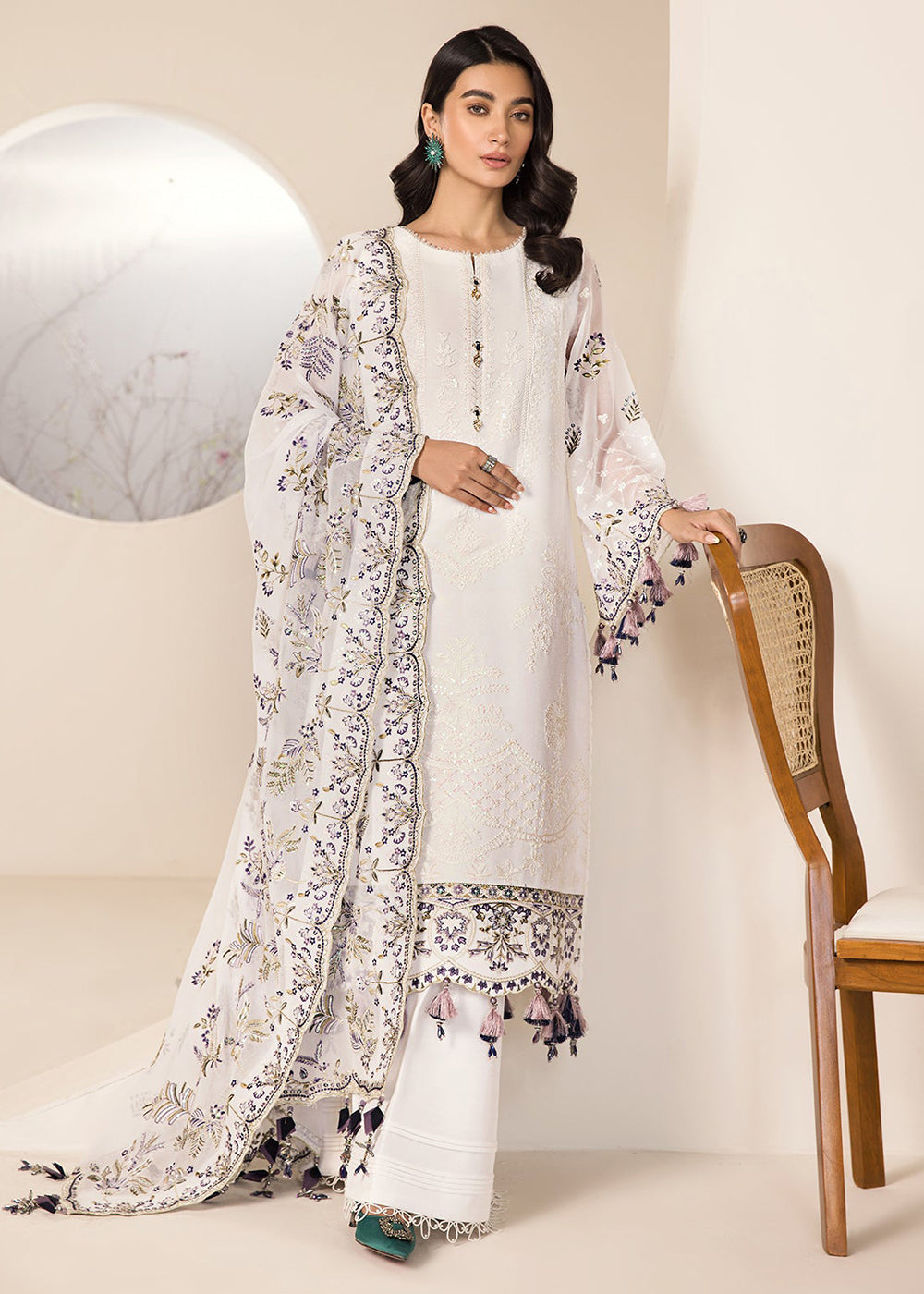 Buy Now White Formal Suit - Alizeh - Lamhay Formals '23 - V15D07 - Abar Online in USA, UK, Canada & Worldwide at Empress Clothing. 