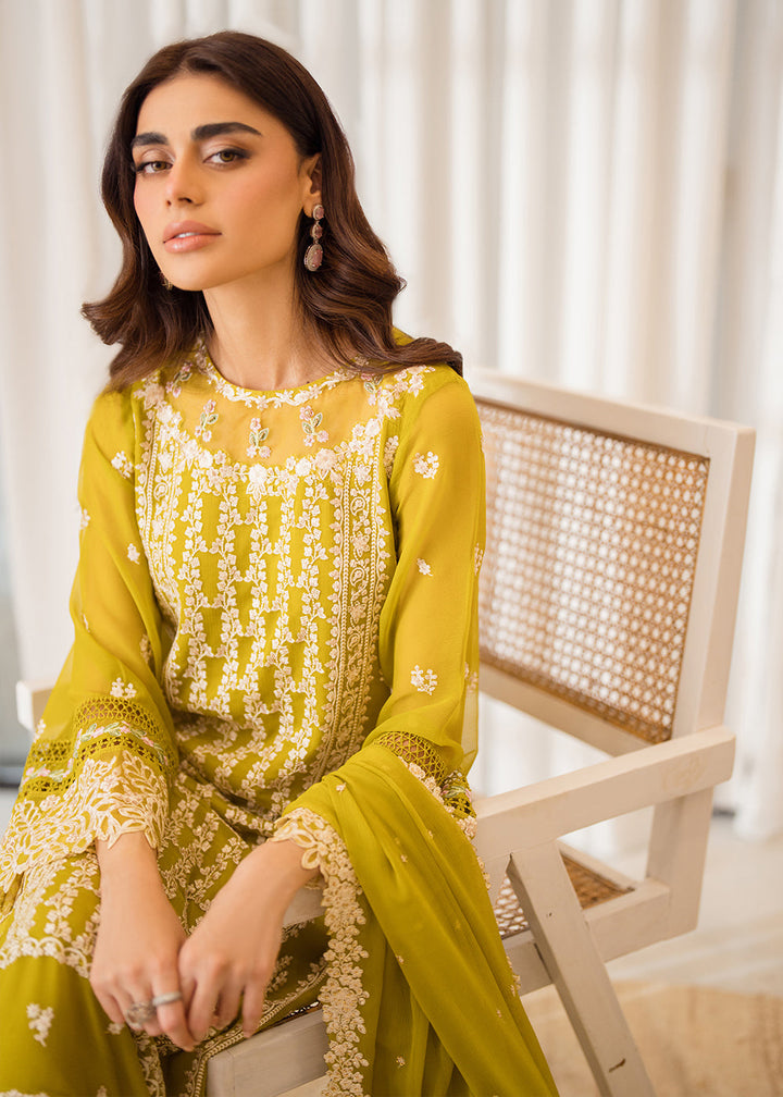 Buy Now 3 Pcs Embroidered Luxury Chiffon Formals '24 by Azure | Amber Glow Online at Empress Online in USA, UK, Canada & Worldwide at Empress Clothing.