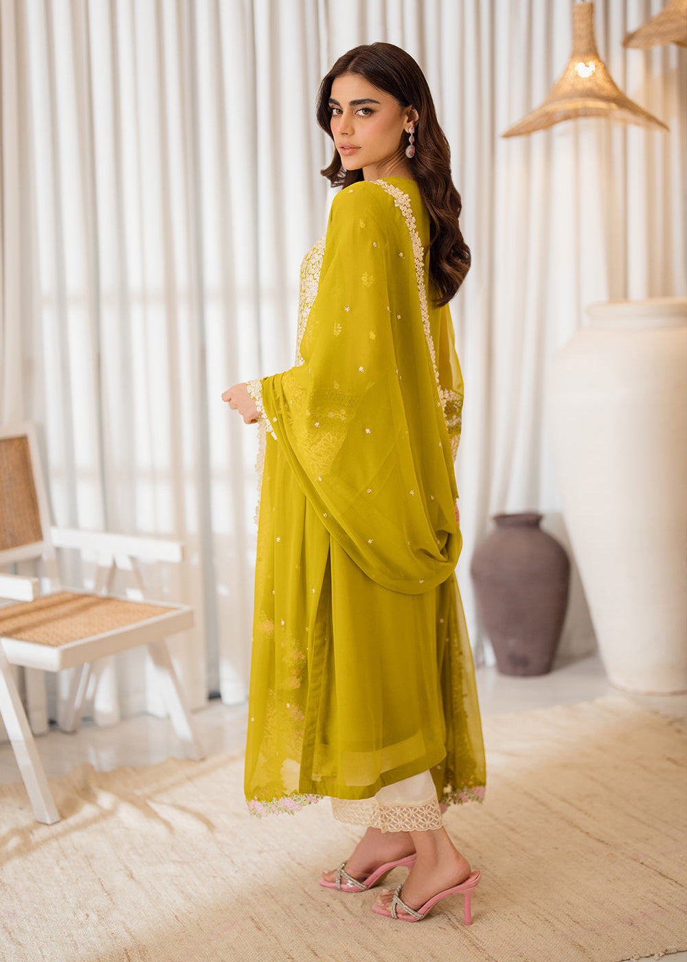 Buy Now 3 Pcs Embroidered Luxury Chiffon Formals '24 by Azure | Amber Glow Online at Empress Online in USA, UK, Canada & Worldwide at Empress Clothing.