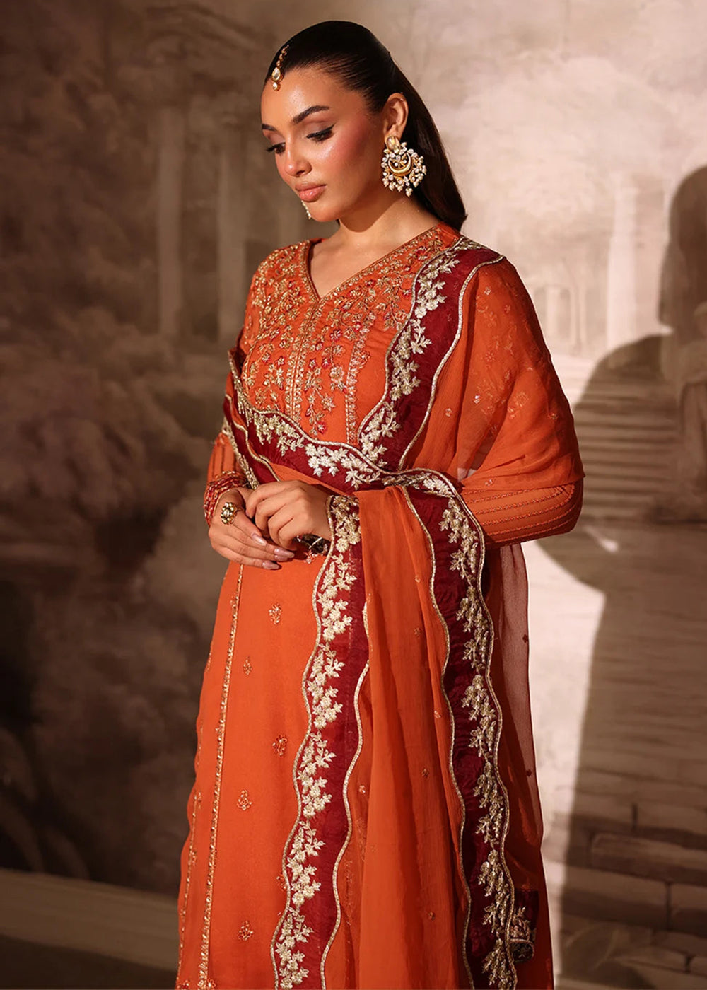 Buy Now Ensembles Party Wear '25 by Azure | Amber Rust Online in USA, UK, Canada, France, Italy, Germany, Greece, Sweden, Africa, UAE & Worldwide at Empress.