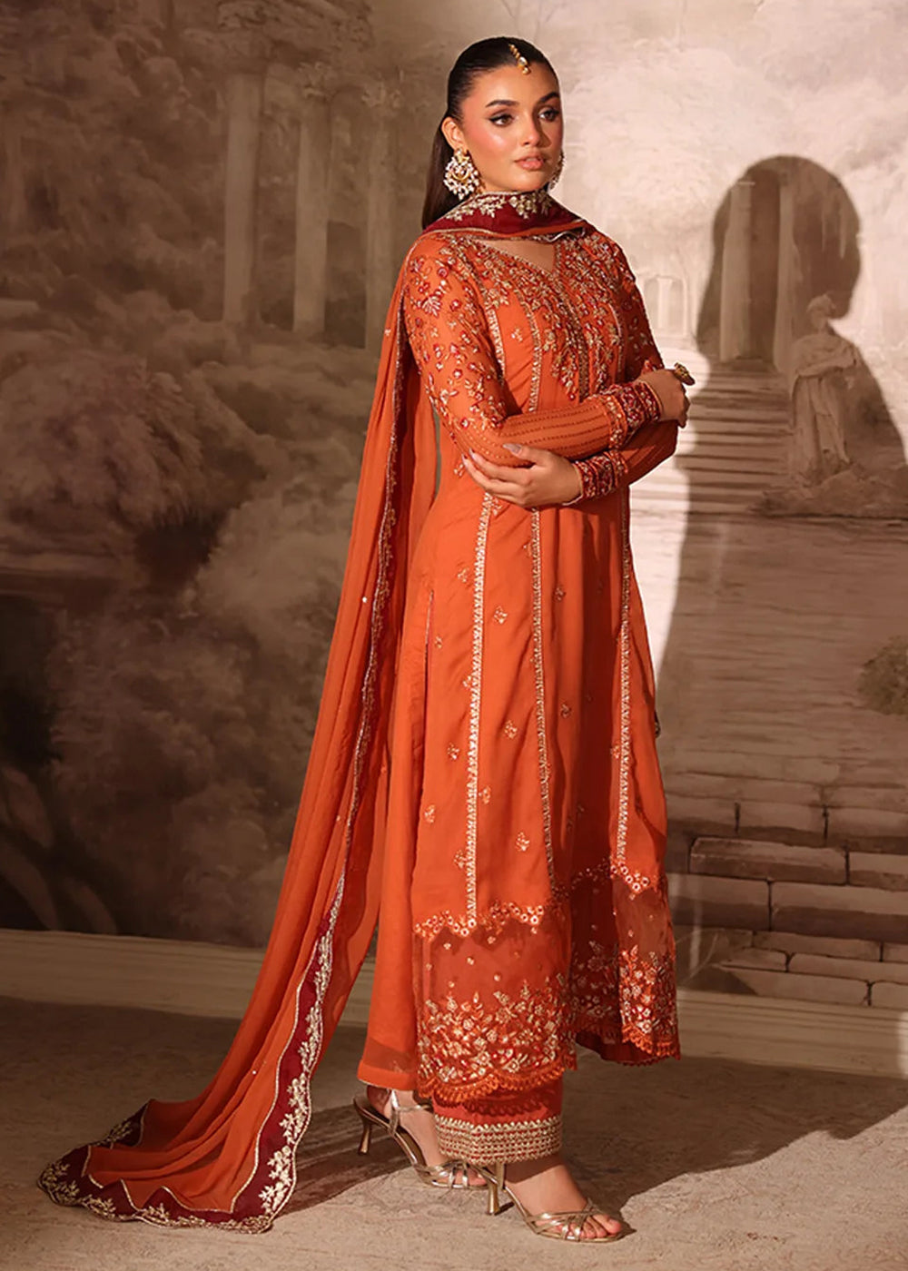 Buy Now Ensembles Party Wear '25 by Azure | Amber Rust Online in USA, UK, Canada, France, Italy, Germany, Greece, Sweden, Africa, UAE & Worldwide at Empress.