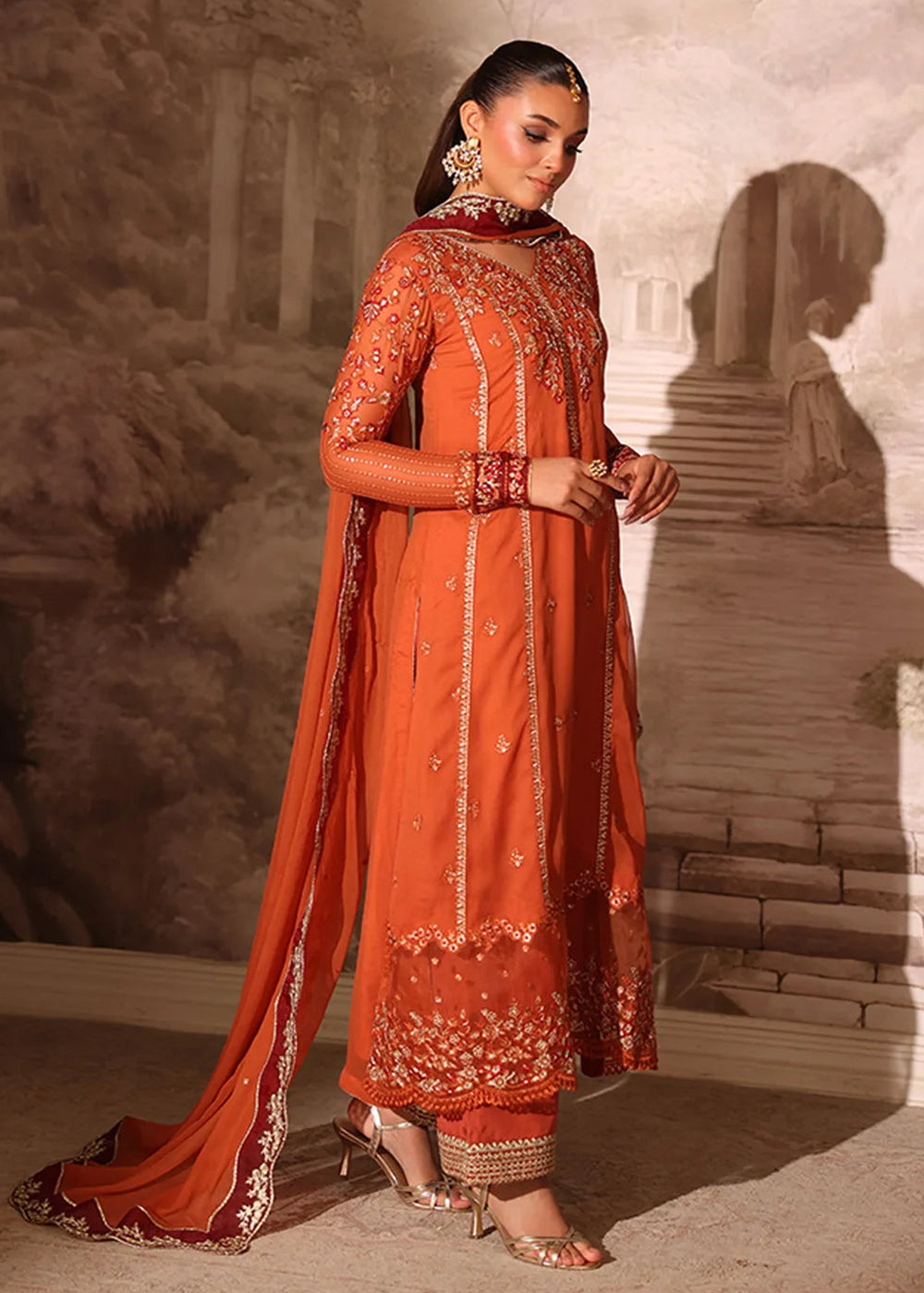 Buy Now Ensembles Party Wear '25 by Azure | Amber Rust Online in USA, UK, Canada, France, Italy, Germany, Greece, Sweden, Africa, UAE & Worldwide at Empress.