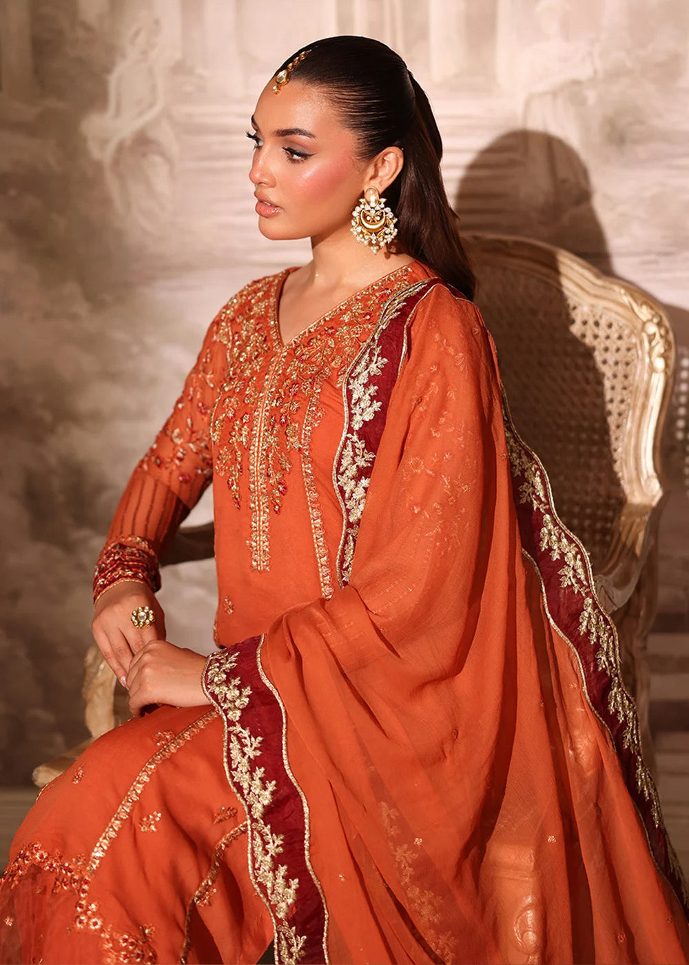 Buy Now Ensembles Party Wear '25 by Azure | Amber Rust Online in USA, UK, Canada, France, Italy, Germany, Greece, Sweden, Africa, UAE & Worldwide at Empress.