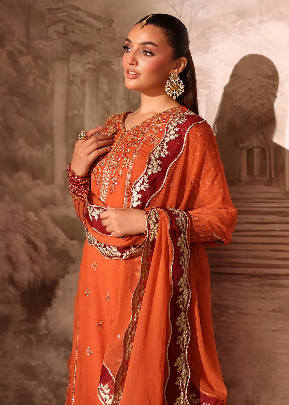 Buy Now Ensembles Party Wear '25 by Azure | Amber Rust Online in USA, UK, Canada, France, Italy, Germany, Greece, Sweden, Africa, UAE & Worldwide at Empress.