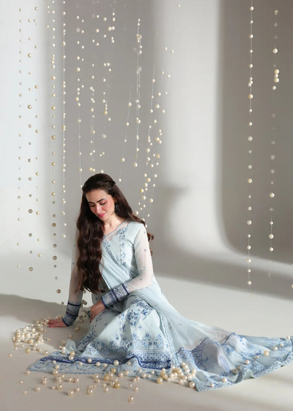 Buy Now Ensembles Embroidered Festive Chiffon &