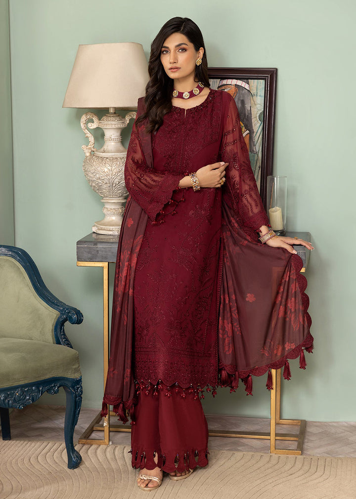 Buy Now Maroon Formal Suit - Alizeh - Dhaagay Formals '23 - V02D07 - Azalea Online in USA, UK, Canada & Worldwide at Empress Clothing. 