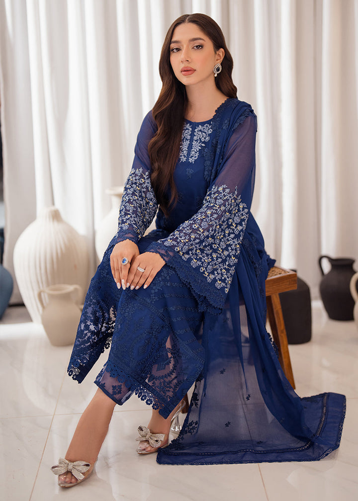 Buy Now 3 Pcs Embroidered Luxury Chiffon Formals '24 by Azure | Azure Breeze Online at Empress Online in USA, UK, Canada & Worldwide at Empress Clothing. 