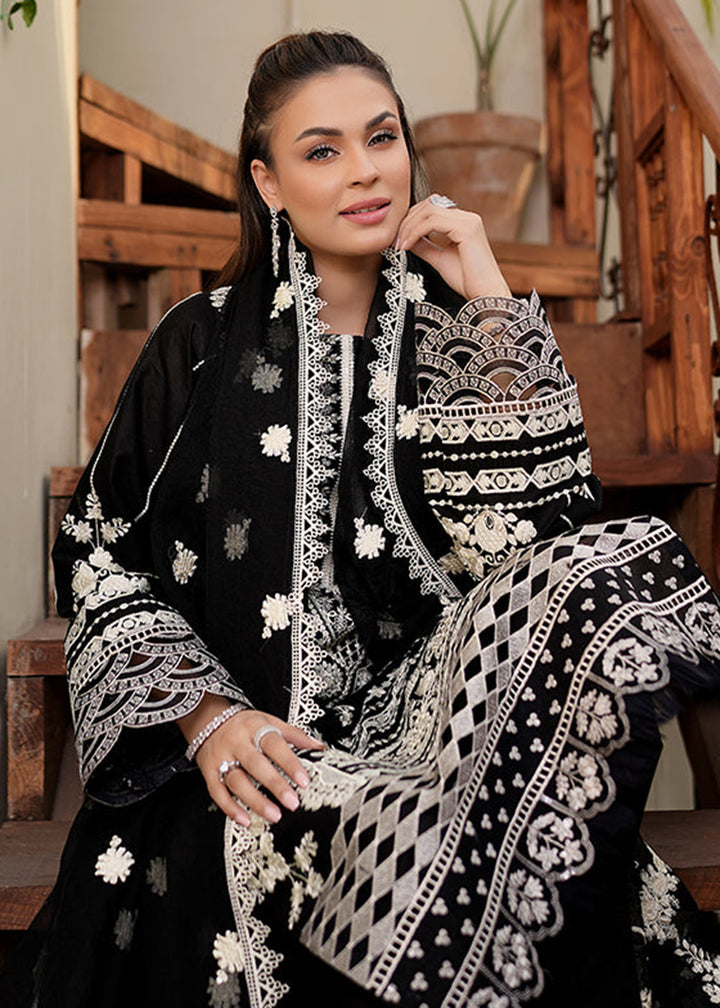 Buy Now Black Lawn Dress - Bahaar Luxury Lawn by Mariyam's - Lara B-1014 Online in USA, UK, Canada & Worldwide at Empress Clothing. 