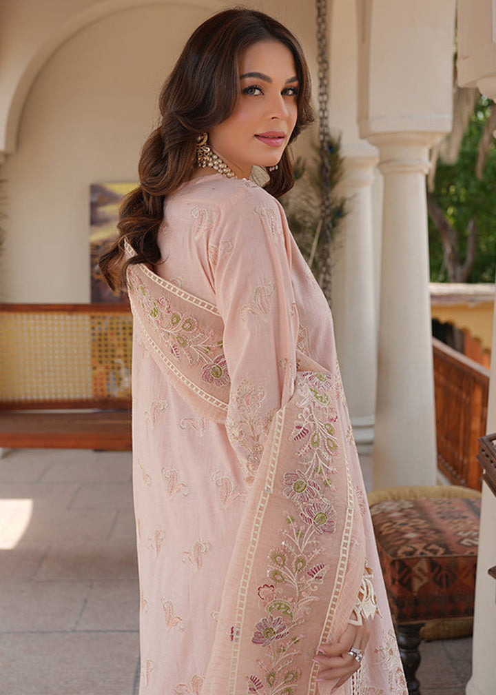 Buy Now Pink Lawn Dress - Bahaar Luxury Lawn by Mariyam's - Lara B-1015 Online in USA, UK, Canada & Worldwide at Empress Clothing. 