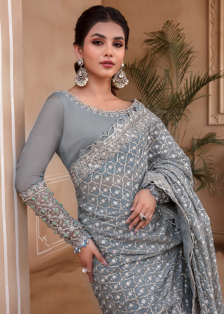 Buy Now Blue Embroidered Suit - Maria B - Mbroidered Heritage Edition - BD-2602 Online in USA, UK, Canada & Worldwide at Empress Clothing