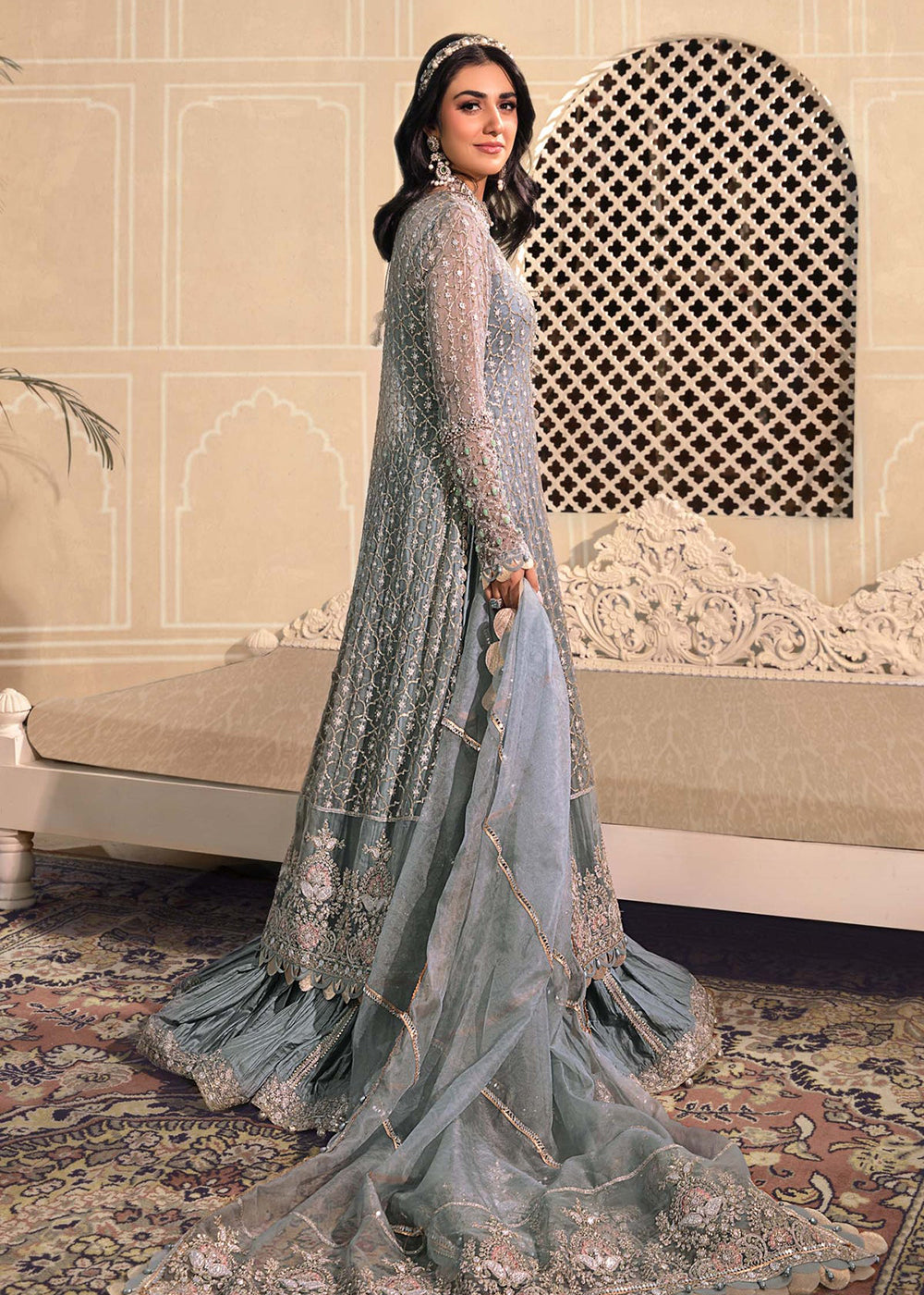 Buy Now Blue Embroidered Suit - Maria B - Mbroidered Heritage Edition - BD-2602 Online in USA, UK, Canada & Worldwide at Empress Clothing