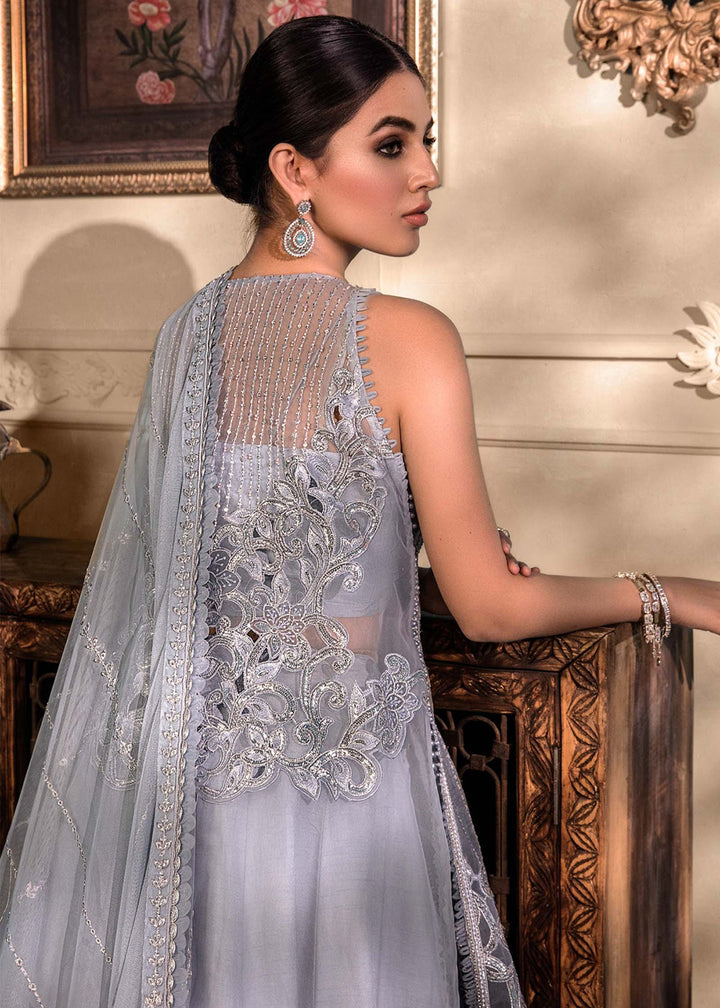 Buy Now Ice Blue Embroidered Suit - Maria B - Mbroidered Heritage Edition - BD-2603 Online in USA, UK, Canada & Worldwide at Empress Clothing.