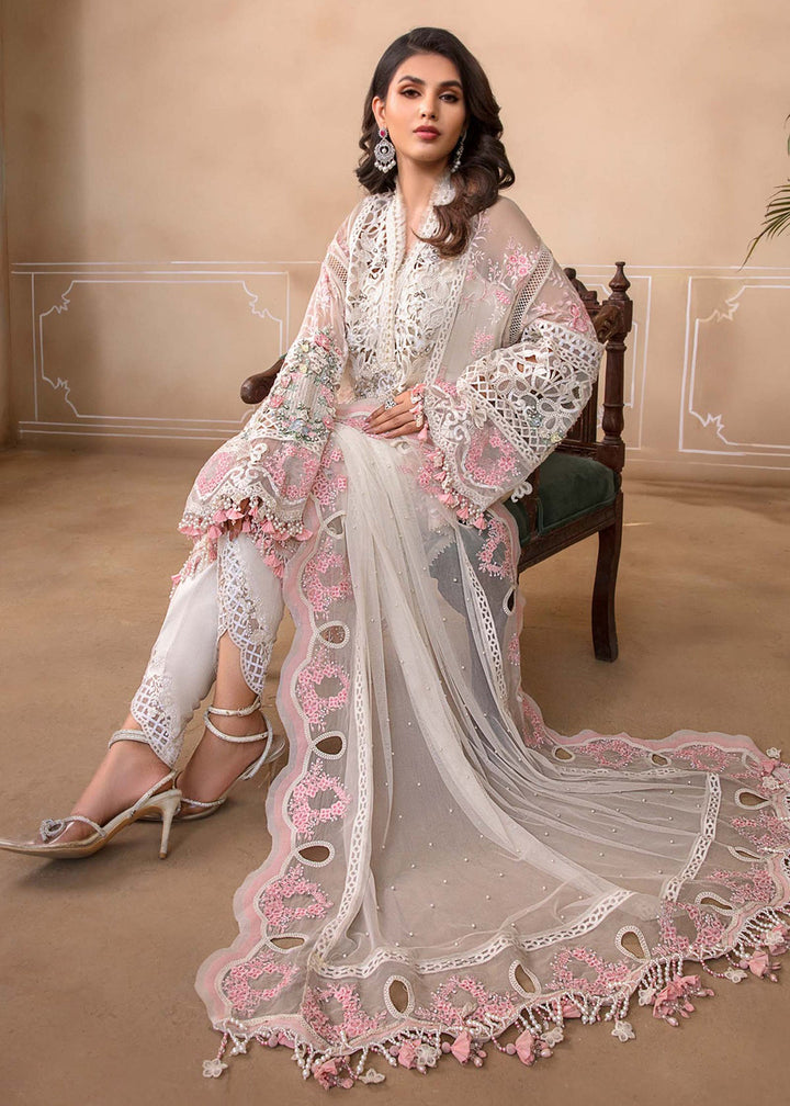 Buy Now Off White Embroidered Suit - Maria B - Mbroidered Heritage Edition - BD-2604 Online in USA, UK, Canada & Worldwide at Empress Clothing. 
