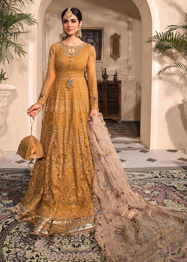 Buy Now Mustard Embroidered Suit - Maria B - Mbroidered Heritage Edition - BD-2606 Online in USA, UK, Canada & Worldwide at Empress Clothing.