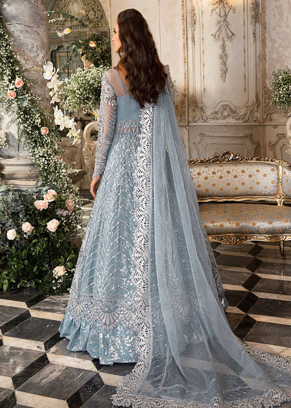 Buy Mbroidered Wedding 2023 by Maria B | Ice Blue BD-2702 | Empress Empress Clothing Buy Mbroidered Wedding 2023 by Maria B | Ice Blue BD-2702 | Empress Empress Clothing