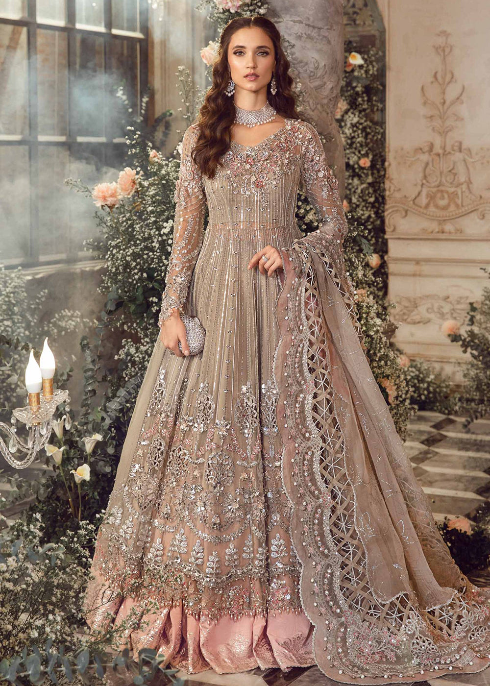 maria b grey dress Unstitched MBROIDERED - Grey and Lilac (BD-2108) is available in Grey and Lilac Color