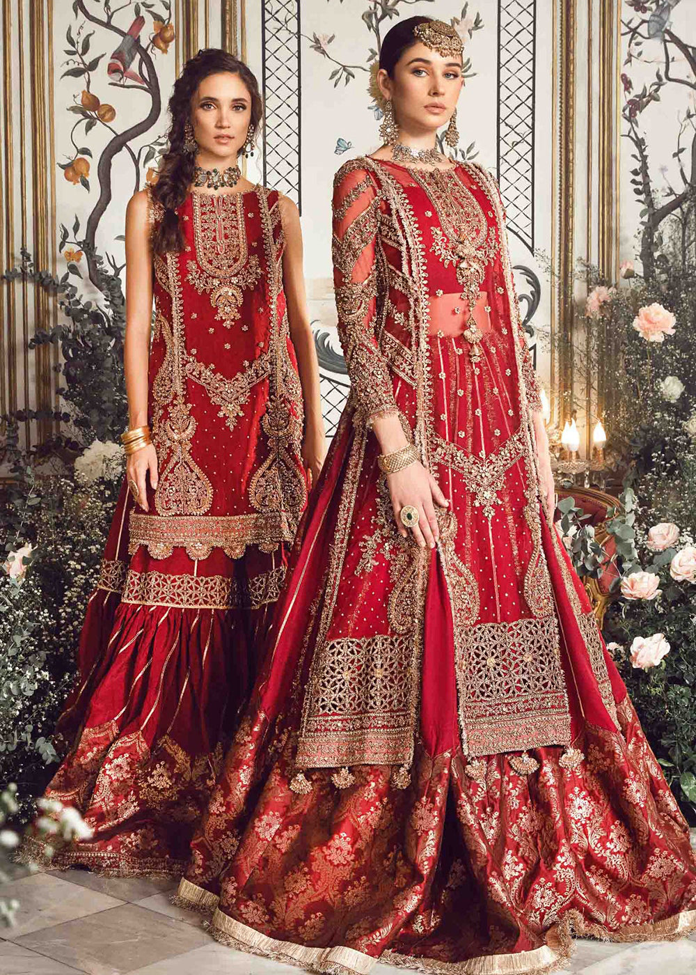 Buy Now Mbroidered Wedding 2023 by Maria B | Maroon BD-2708 Online in USA, UK, Canada & Worldwide at Empress Clothing.