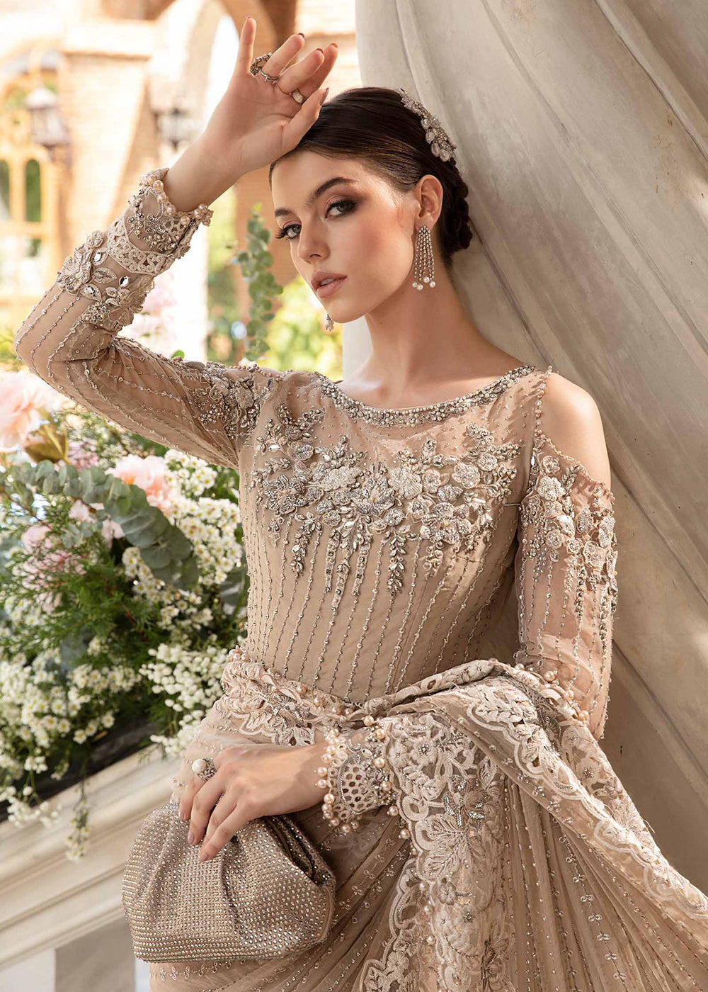 Buy Now Unstitched Mbroidered Wedding Formals 2024 by Maria B | BD-2801 Online in USA, UK, Canada & Worldwide at Empress Clothing. 