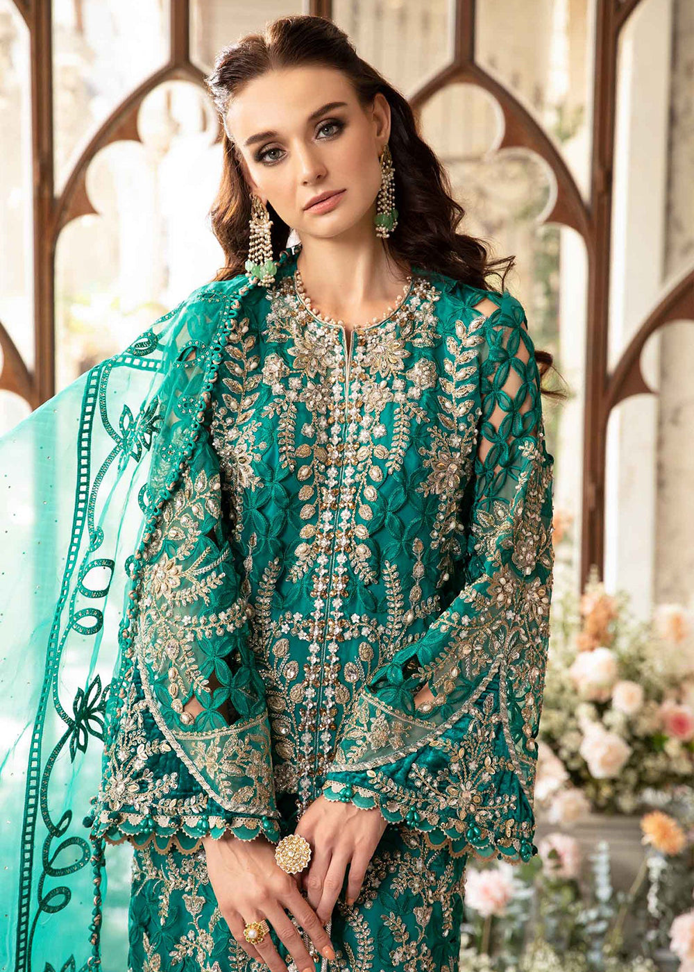 Buy Now Unstitched Mbroidered Wedding Formals 2024 by Maria B | BD-2806 Online in USA, UK, Canada & Worldwide at Empress Clothing. 