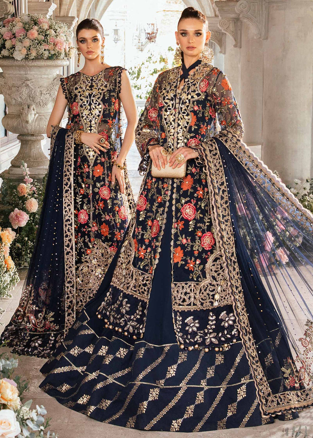 Buy Now Unstitched Mbroidered Wedding Formals 2024 by Maria B | BD-2808 Online in USA, UK, Canada & Worldwide at Empress Clothing.