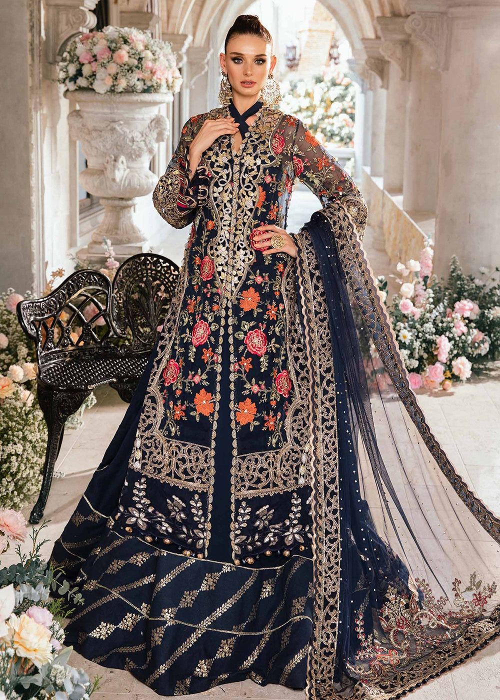 Buy Now Unstitched Mbroidered Wedding Formals 2024 by Maria B | BD-2808 Online in USA, UK, Canada & Worldwide at Empress Clothing.4