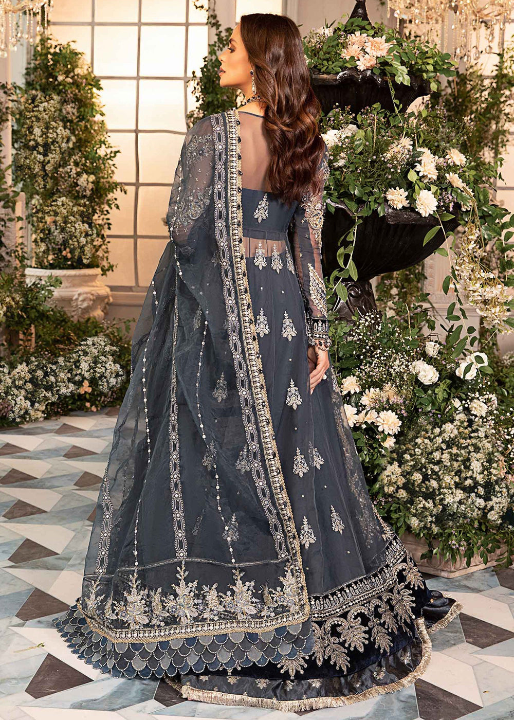 Buy Now Mbroidered Wedding Formals Edit '24 by Maria B | BD-2901 Online at Empress Online in USA, UK, France, UAE & Worldwide at Empress Clothing.