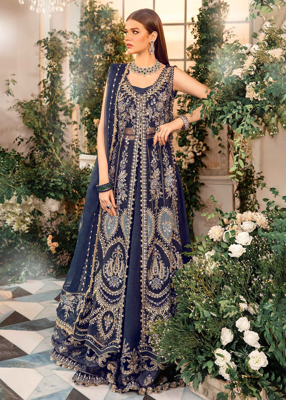 Buy Now Mbroidered Wedding Formals Edit '24 by Maria B | BD-2901 Online at Empress Online in USA, UK, France, UAE & Worldwide at Empress Clothing.