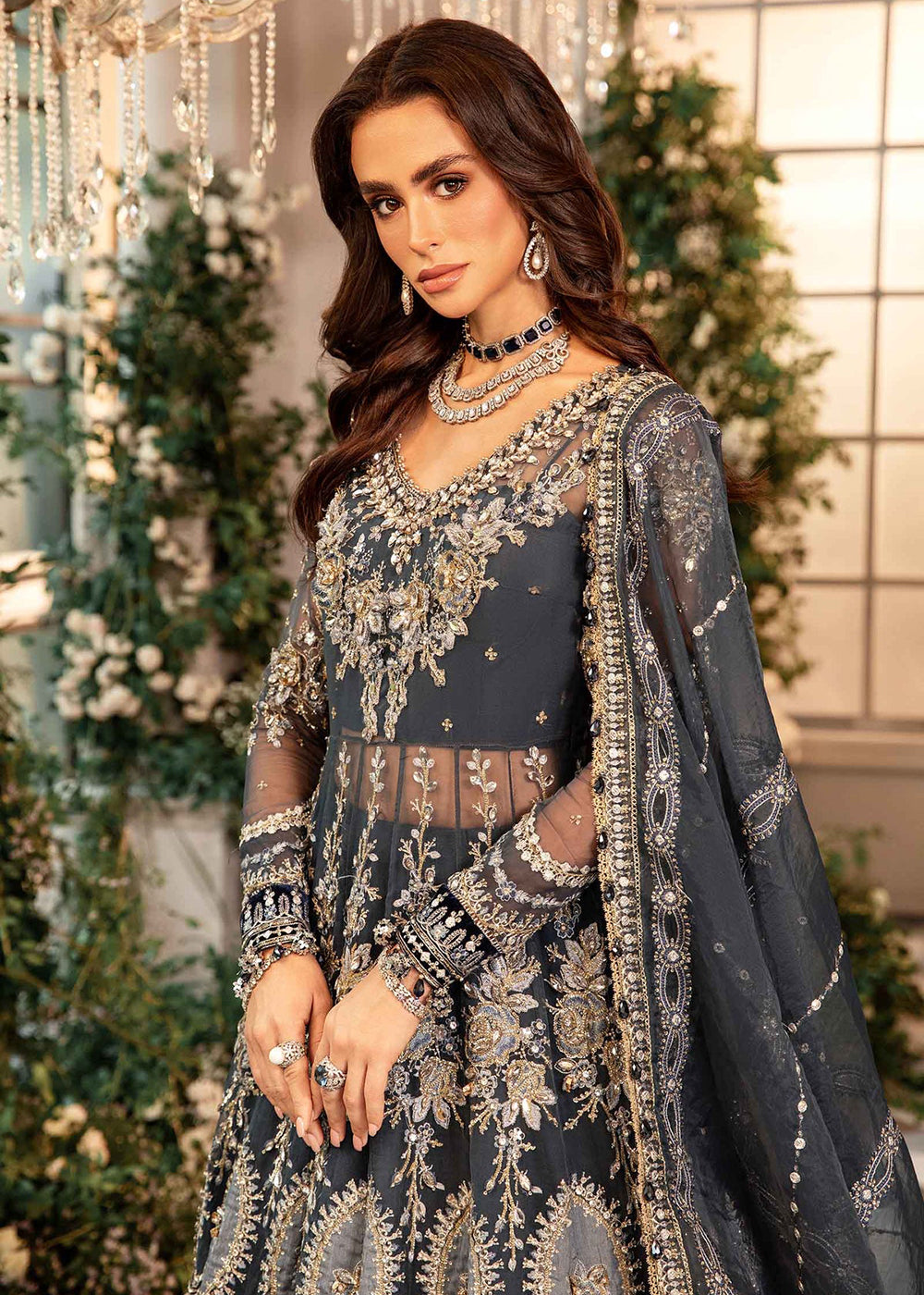 Buy Now Mbroidered Wedding Formals Edit '24 by Maria B | BD-2901 Online at Empress Online in USA, UK, France, UAE & Worldwide at Empress Clothing.