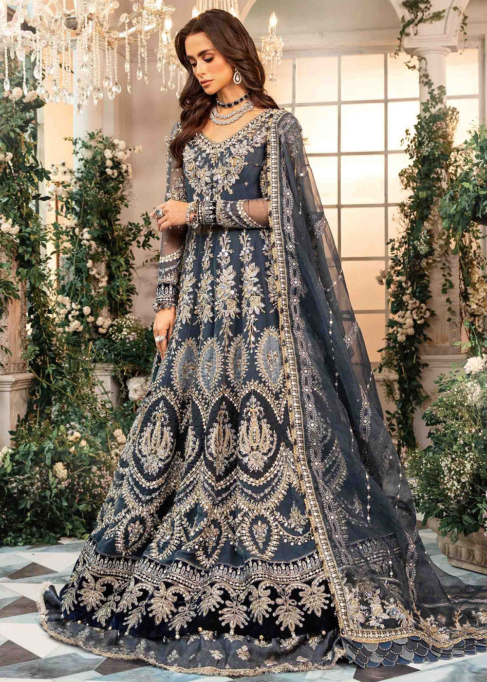 Buy Now Mbroidered Wedding Formals Edit '24 by Maria B | BD-2901 Online at Empress Online in USA, UK, France, UAE & Worldwide at Empress Clothing.