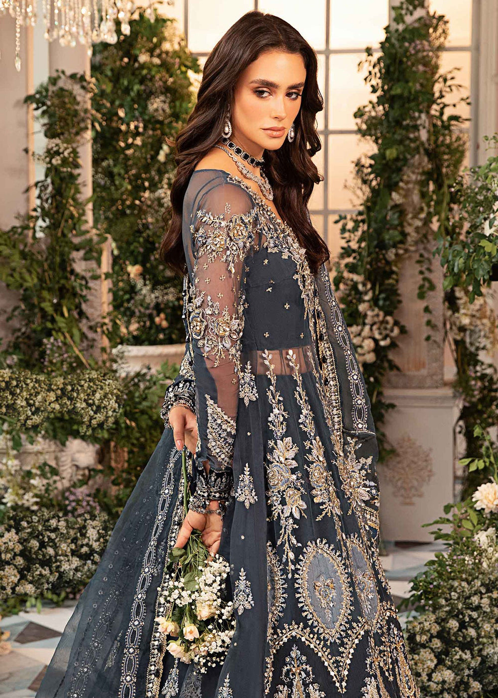 Buy Now Mbroidered Wedding Formals Edit '24 by Maria B | BD-2901 Online at Empress Online in USA, UK, France, UAE & Worldwide at Empress Clothing.