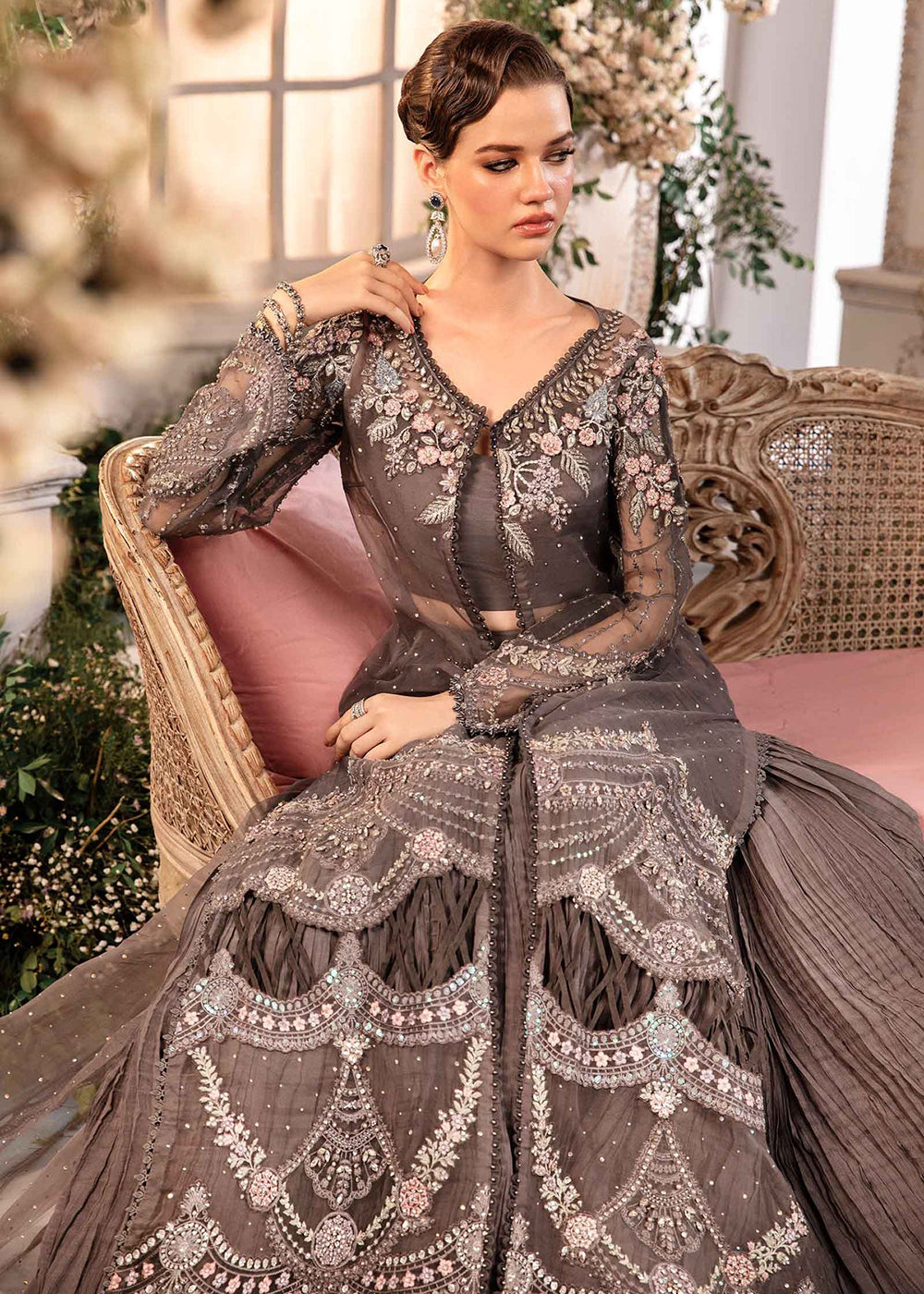 Buy Now Mbroidered Wedding Formals Edit '24 by Maria B | BD-2902 Online at Empress Online in USA, UK, France, UAE & Worldwide at Empress Clothing.