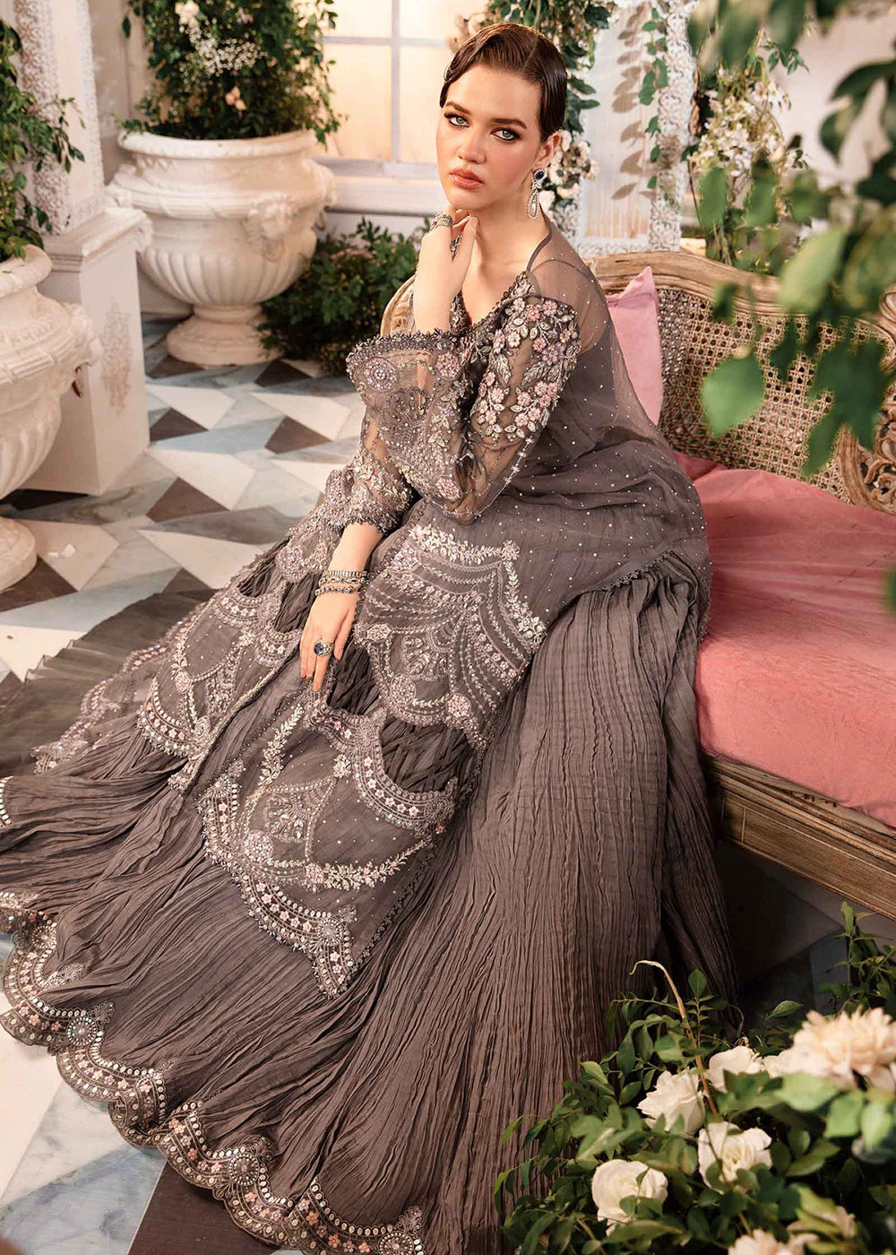 Buy Now Mbroidered Wedding Formals Edit '24 by Maria B | BD-2902 Online at Empress Online in USA, UK, France, UAE & Worldwide at Empress Clothing.